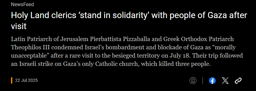 New Article - Stand of Holy Land Clerics