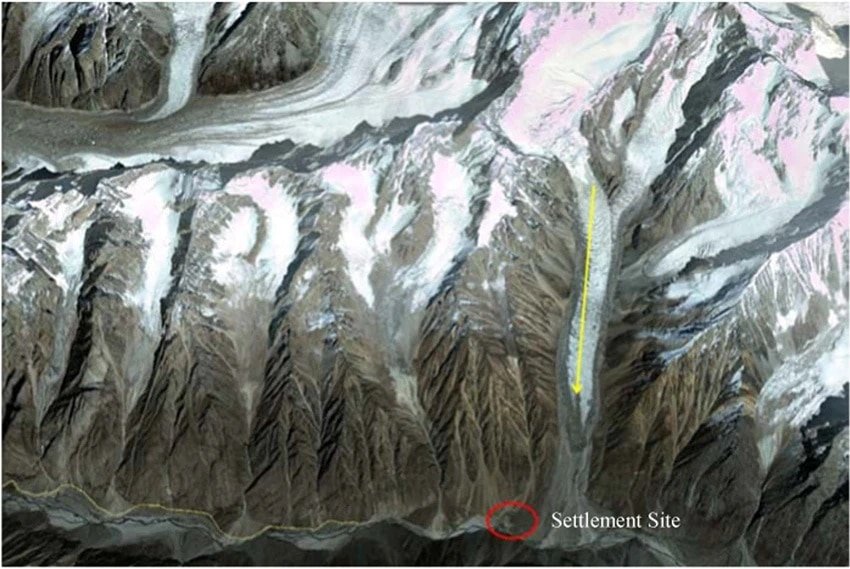 Simulation of a Glacial Avalanche