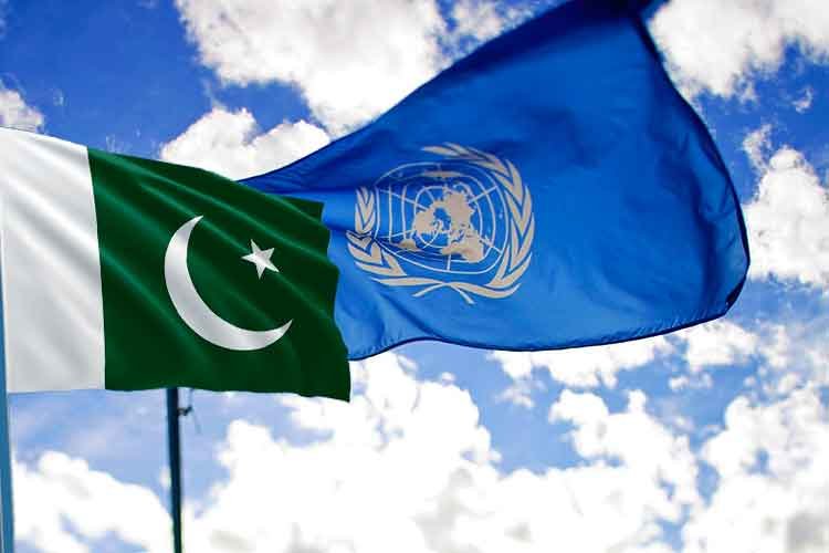 Pakistan and United Nation Flags