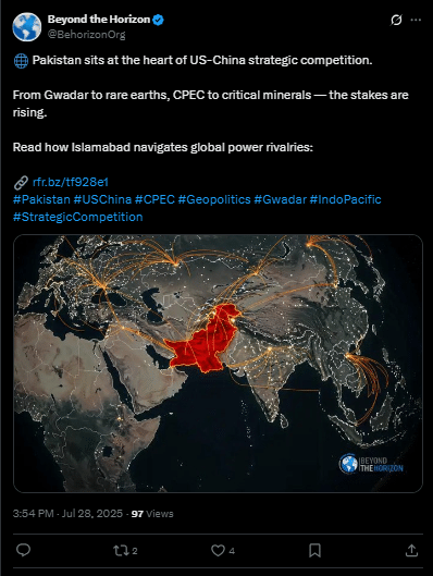 Pakistan sits at the heart of US-China strategic competiton