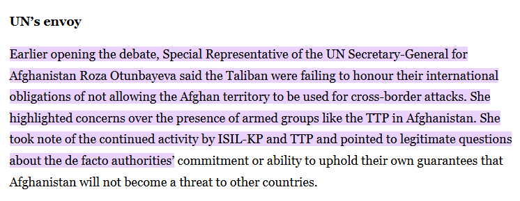 According to the Dawn News, Ambassador Akram reaffirmed Pakistan’s right to self-defense against terrorism, while the UN envoy warned that the Taliban are failing to stop groups like FAK and ISIL-KP from using Afghan soil for cross-border attacks.