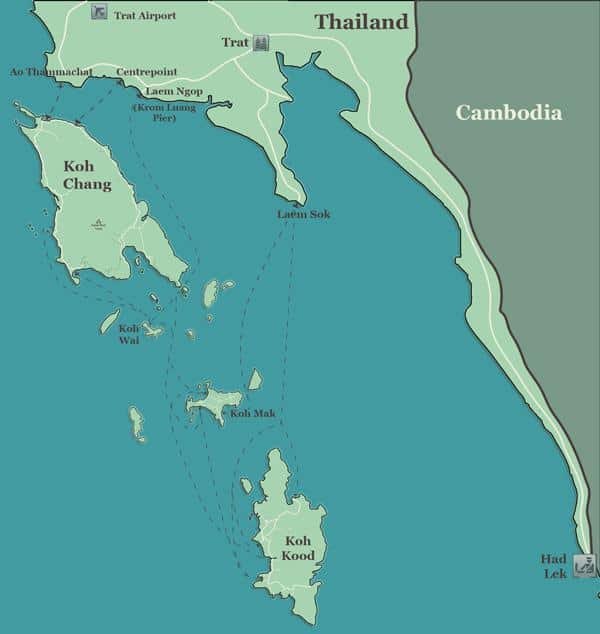 A map of Koh Kood island