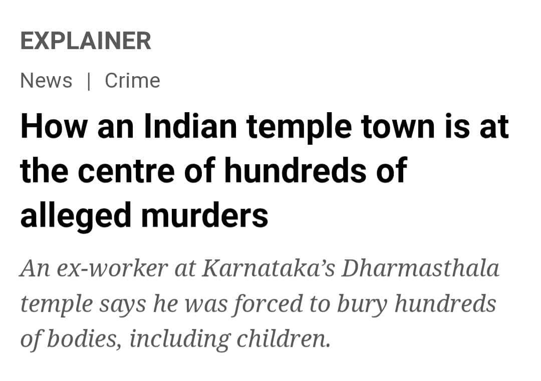 Al Jazeera News Wrap Up: July 1st to 12th July 2025 3 Al Jazeera reports hundreds of alleged murders at a renown Hindu Temple.