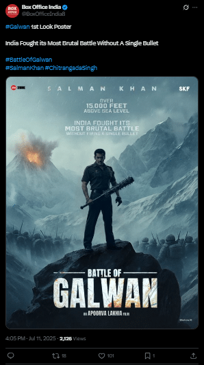 Box Office India tweeted: on movie galwan