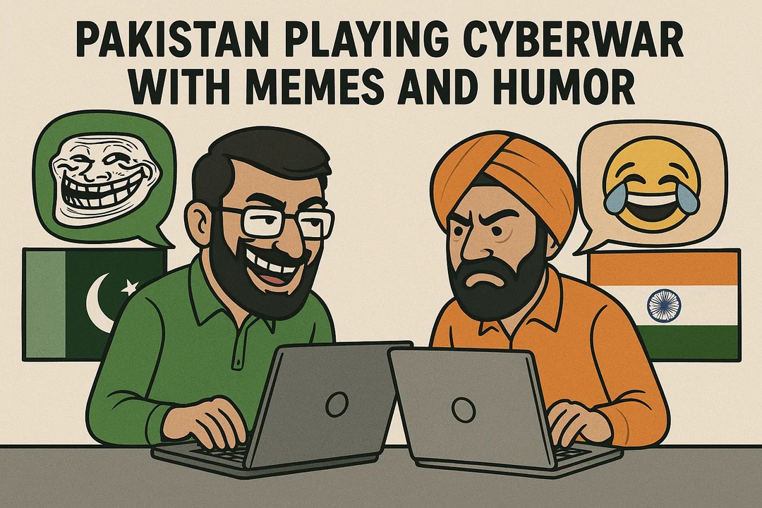 a meme post about india pakistan meme war