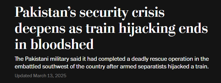Pakistan’s army ended a deadly two-day standoff with Baloch militants who hijacked a passenger train in Balochistan, sparking national security concerns.