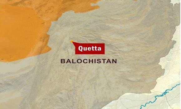 Image of a map showing quetta in balochistan