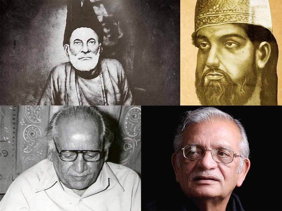 urdu literature is fading A collage of famous Urdu Poets