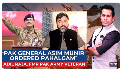 Indian News channel talking about asim munir and pahalgam