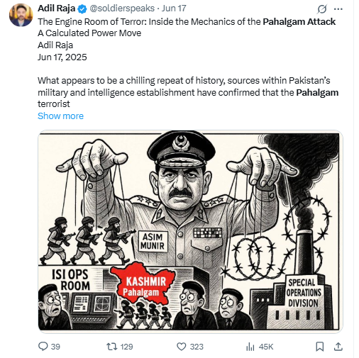 a tweet about pahalgam attack and pahalgam terrorist