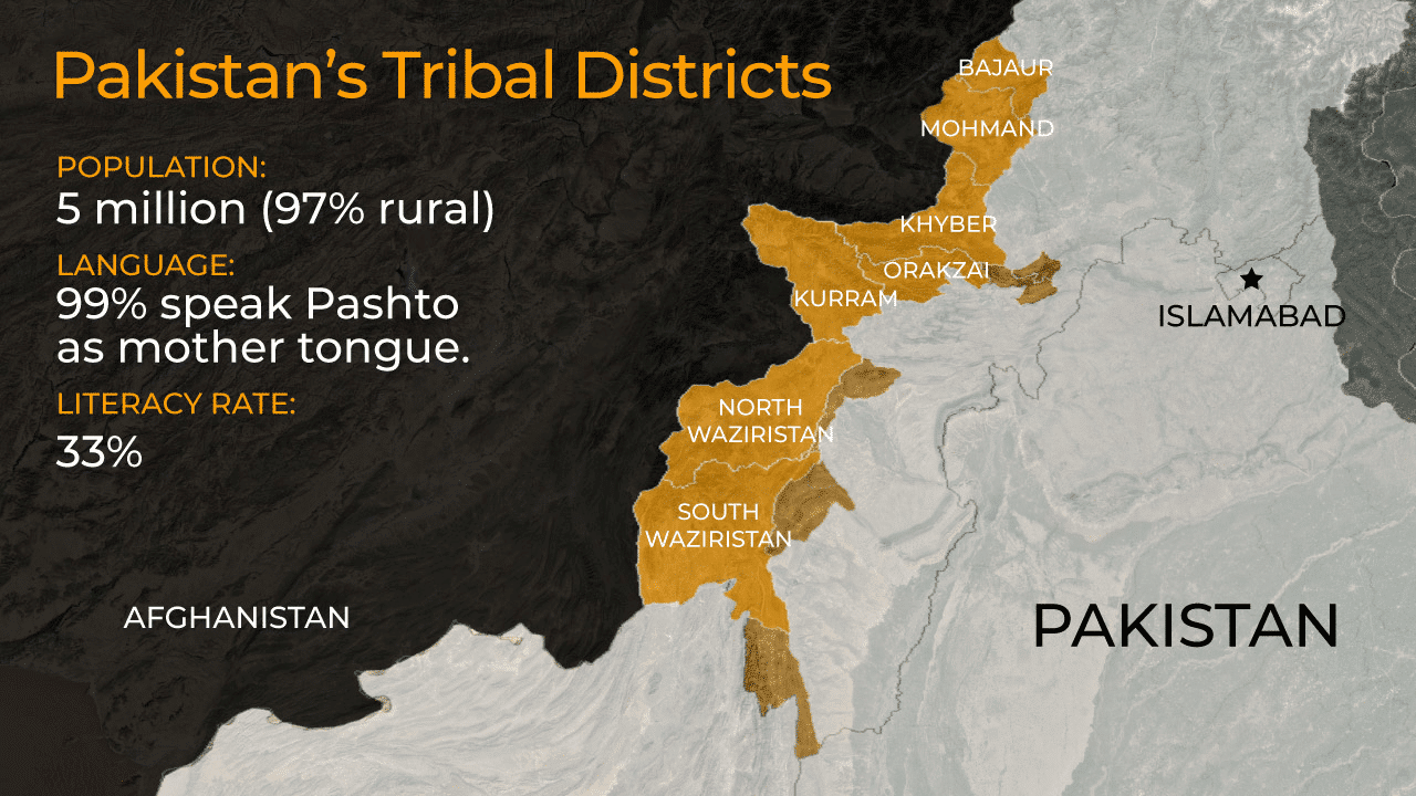 Image showing linguisctic demography of FATA