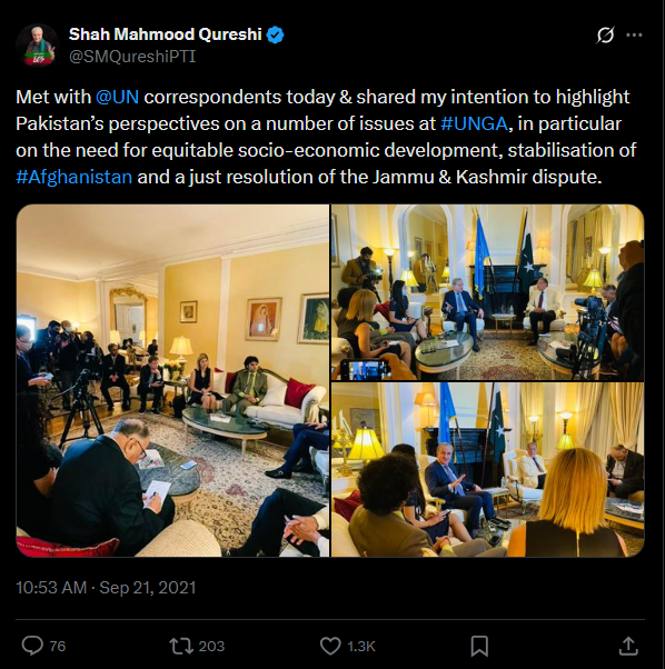 Shah Mehmood Qureshi talked with UN related to stabilisation of afghanistan