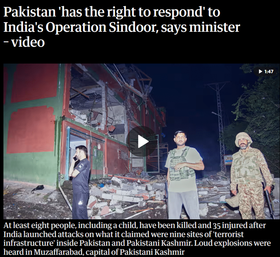 Pakistan has the right to response - india's operation sindoor