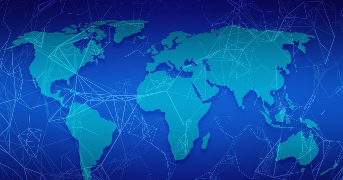 illustration of a digital globe with connections all around