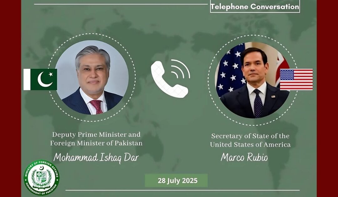 Ishaq Dar, U.S. Secretary Marco Rubio Discuss Bilateral Ties in Follow-Up Call