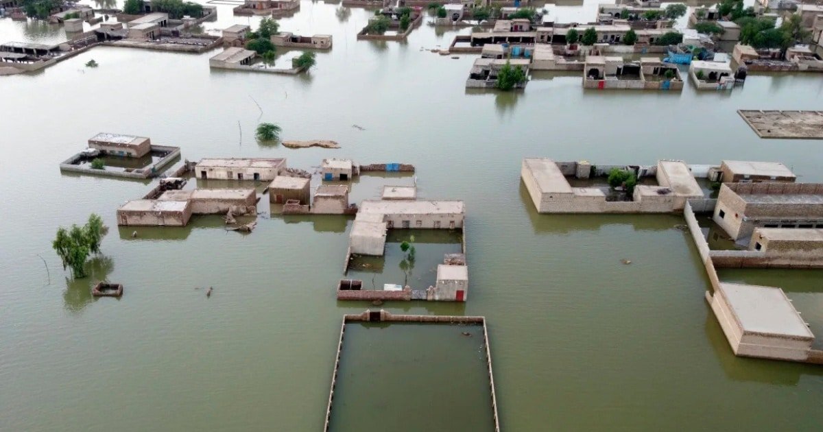 A flooded area
