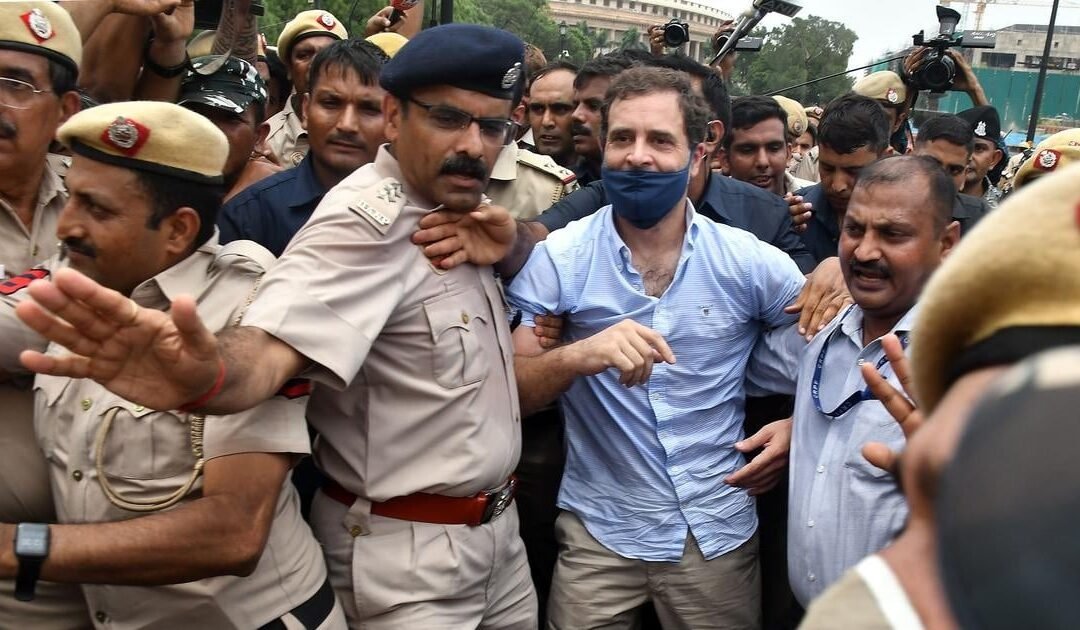 Rahul Gandhi, INDIA Bloc MPs Detained During Protest Over Bihar Voter List Revision