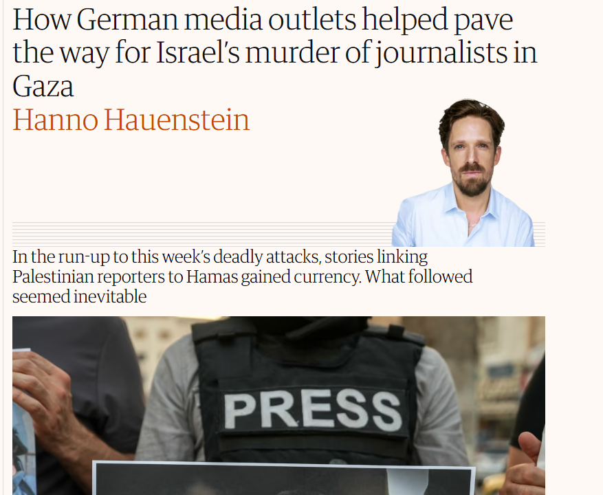 German Media is supporting Israel at fullest.