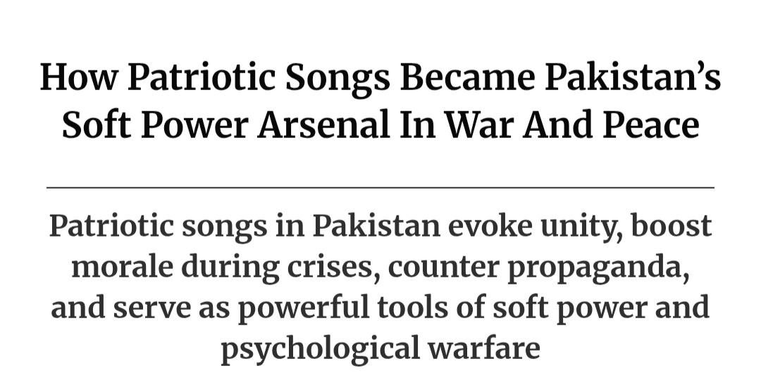 Headline: How Patriotic Songs Became Pakistan's Soft Arsenal in War and Peace