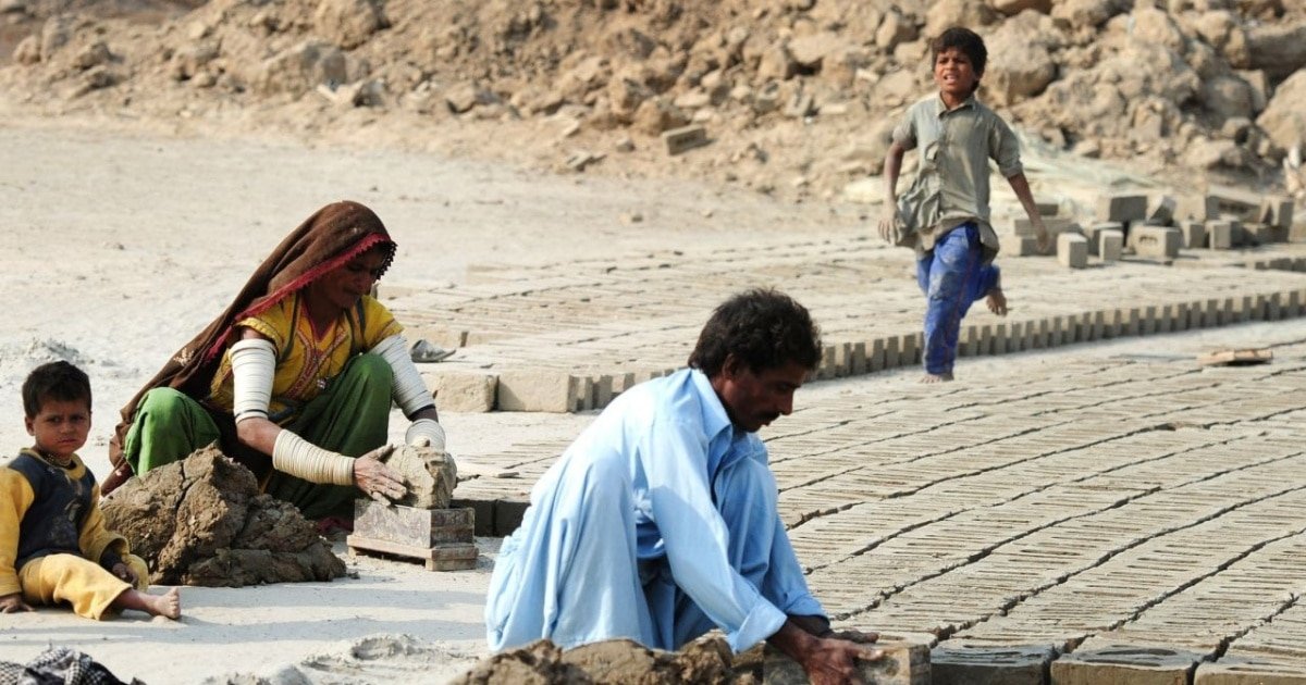 workers in a brick kiln