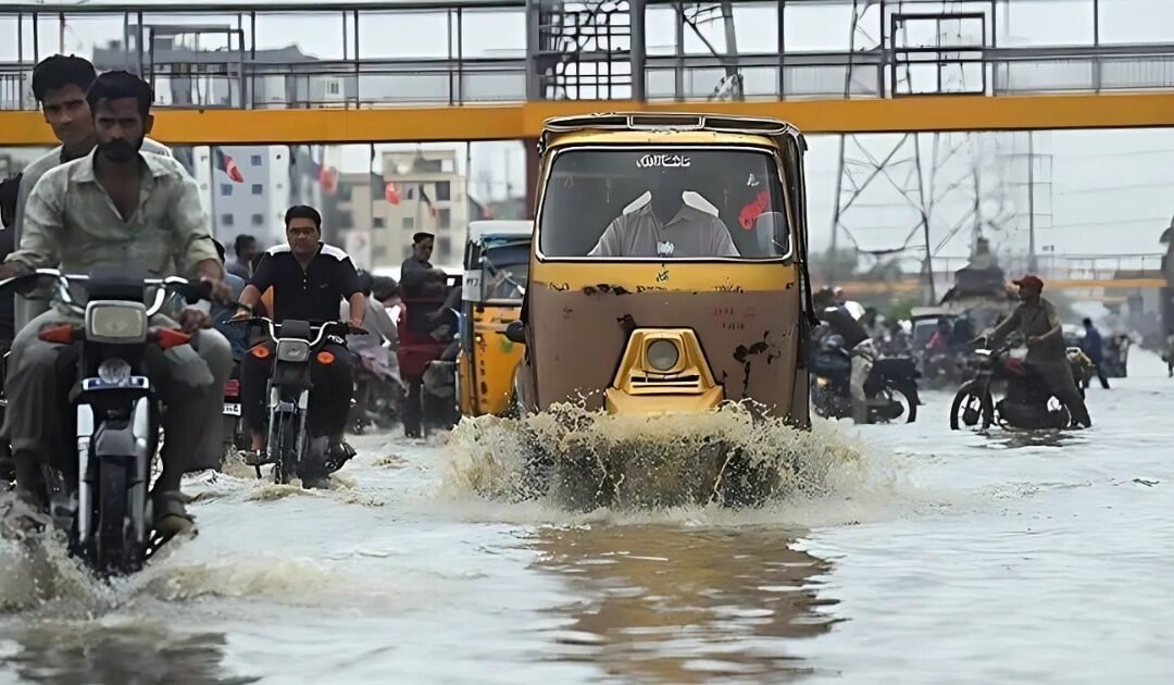 Heavy Monsoon Rains Cause Urban Flooding in Karachi