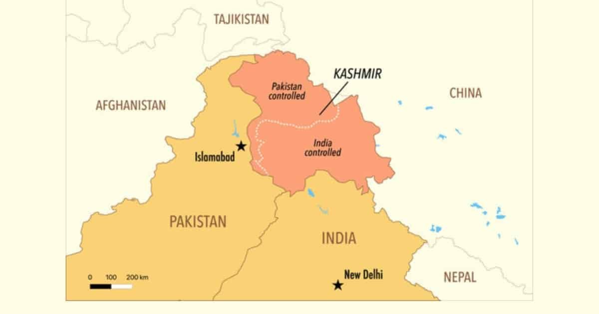 Map of Pakistan and India