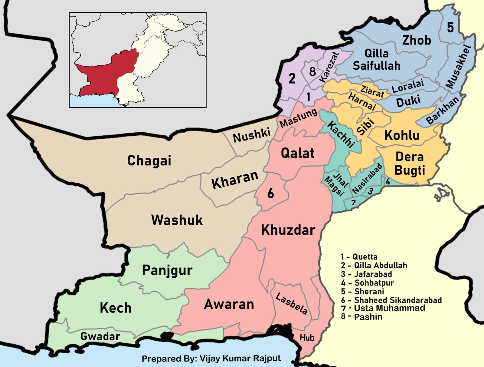 Map of Noshki Balochistan