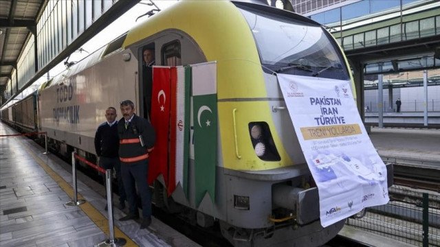 Pakistan Iran and Turkey goods train 