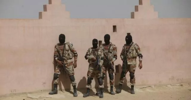 Pakistani Rangers during Karachi Security Crackdown