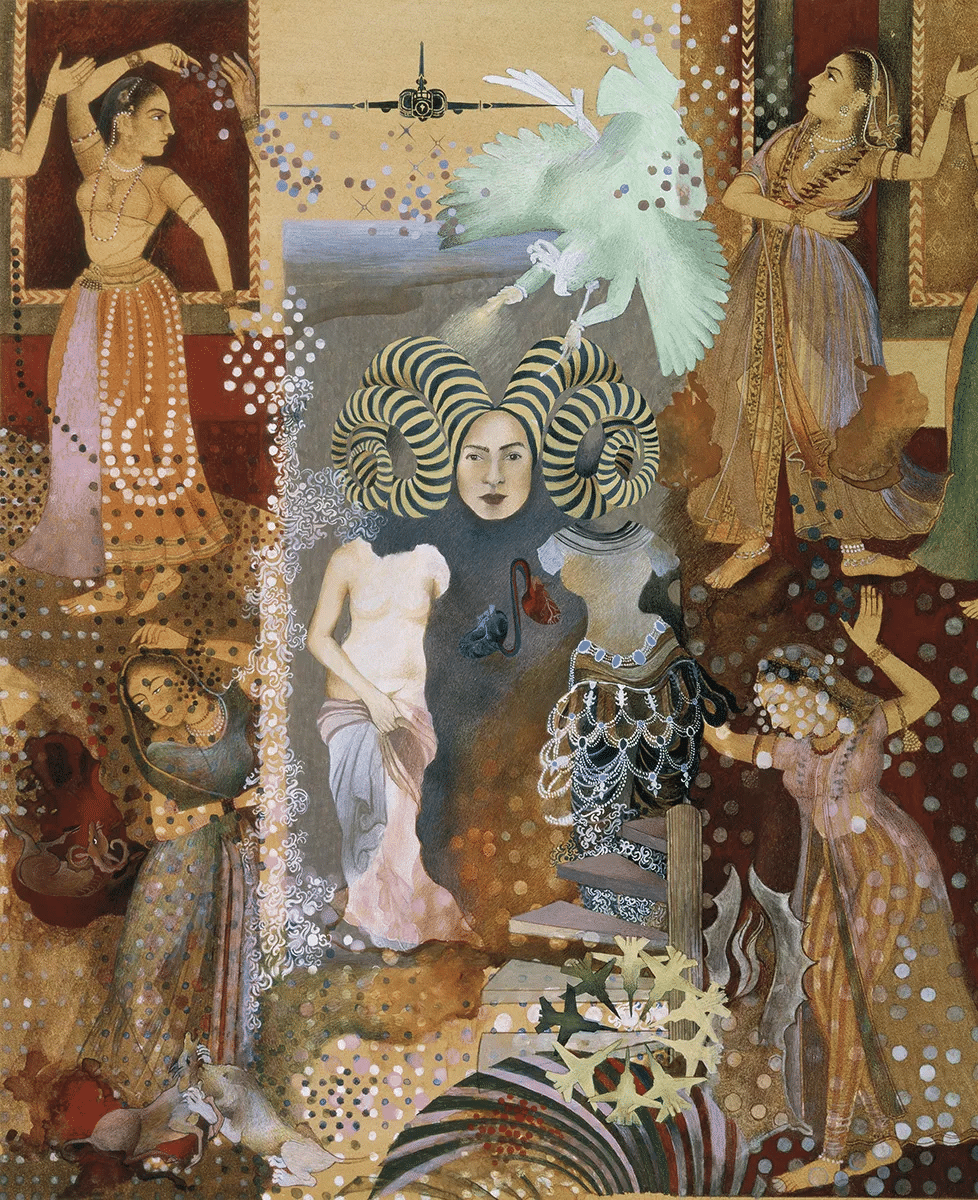 Shazia Sikandar's famous painting Lamination 