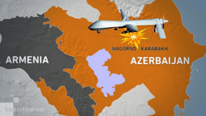 Drones attacking on Azerbaijan