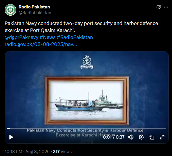 Pakistan Navy Conducted two-day port seecurity