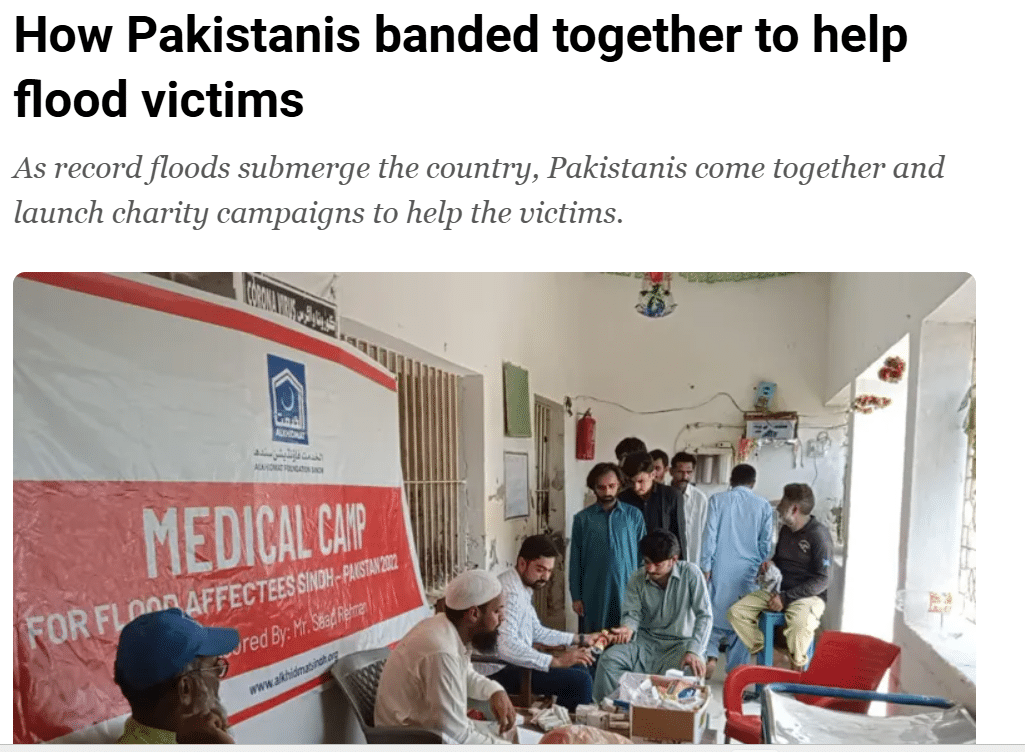 How Pakistanis banded together to help flood victims