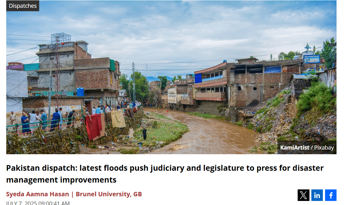 Pakistan dispatch: latest floods push judiciary and legislature