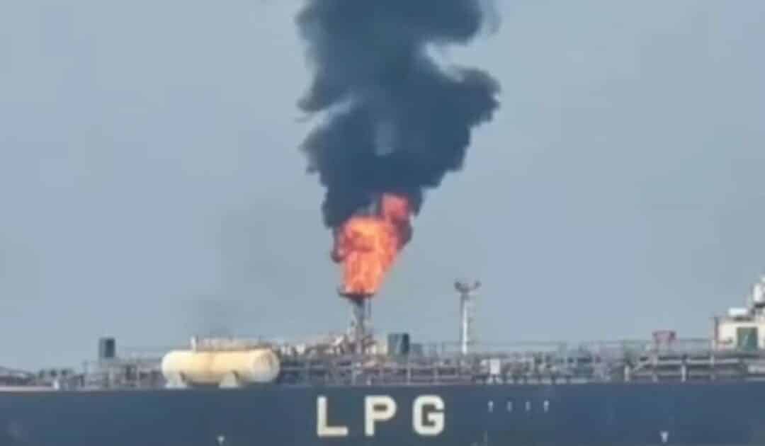 LPG tanker with 24 Pakistanis hit by Israeli drone at Yemen port: Naqvi