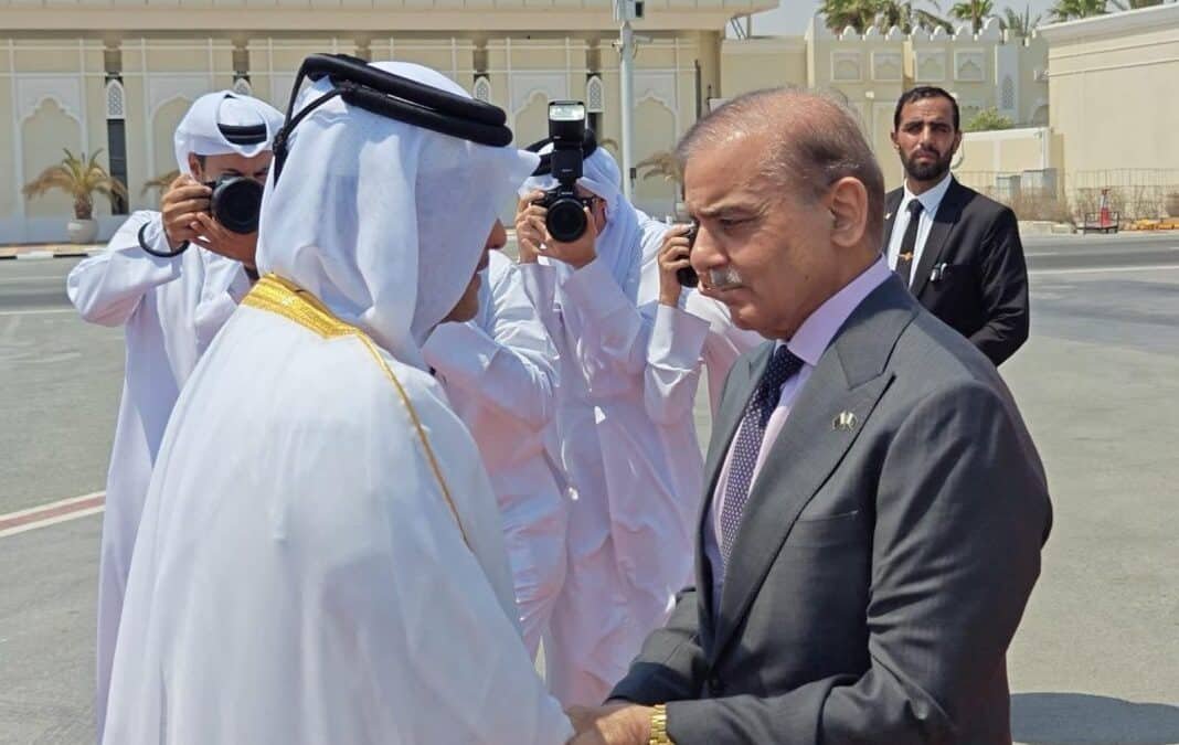 PM Shehbaz Arrives in Qatar to Express Solidarity Following Israeli Airstrikes