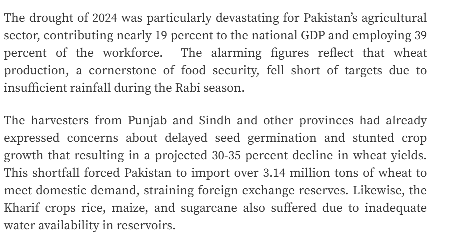 Effect of drought on Pakistani Economy 