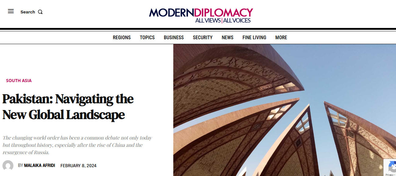 The shift from U.S. unipolarity to multipolarity is reshaping global power and poses key security challenges for Pakistan.
