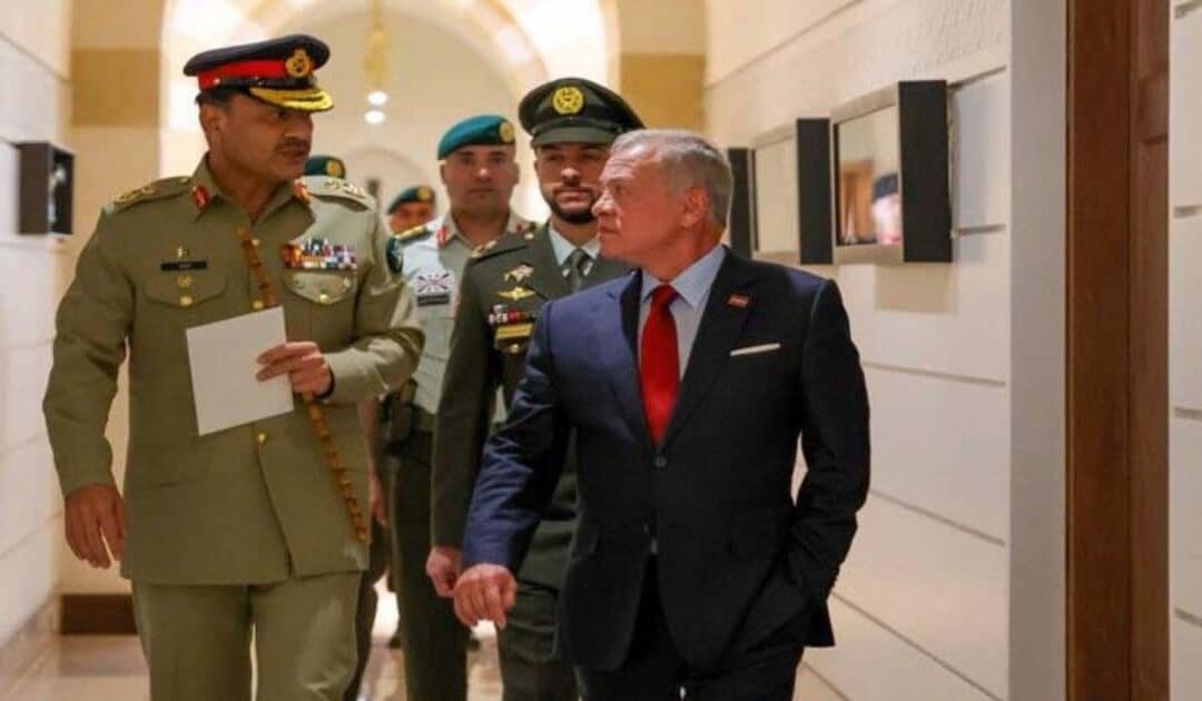Jordan’s King Abdullah Praises Pakistan Army’s Role in Regional Peace During Meeting with FM Asim Munir