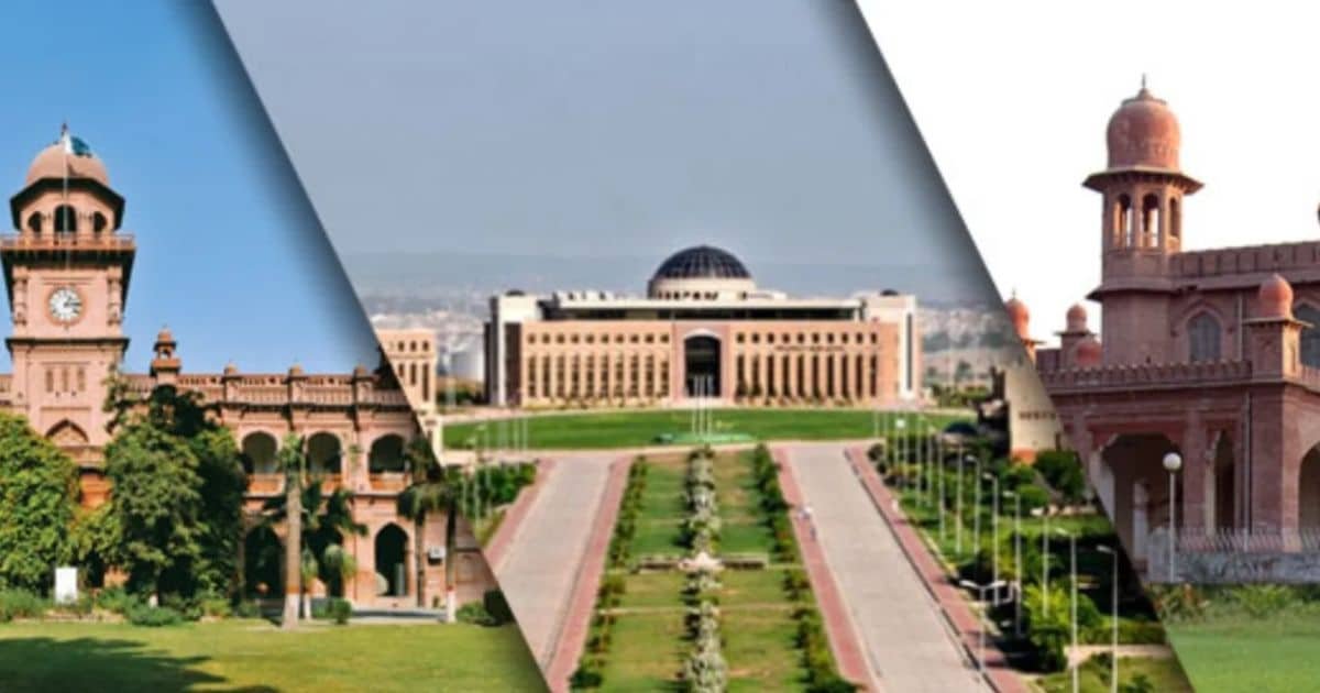 Three Pakistani universities