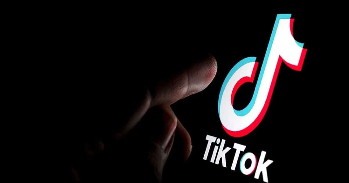A Ticktok emblem on screen