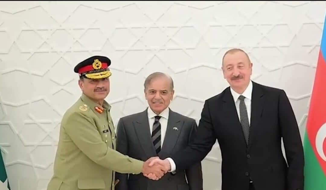 PM Shehbaz Hails Trump’s “Bold Leadership”  – Again Thanks US President from Baku Victory Stand