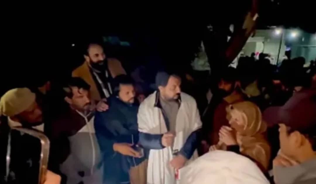 Imran’s sisters, PTI workers stage sit-in near Adiala jail after being barred from meeting him