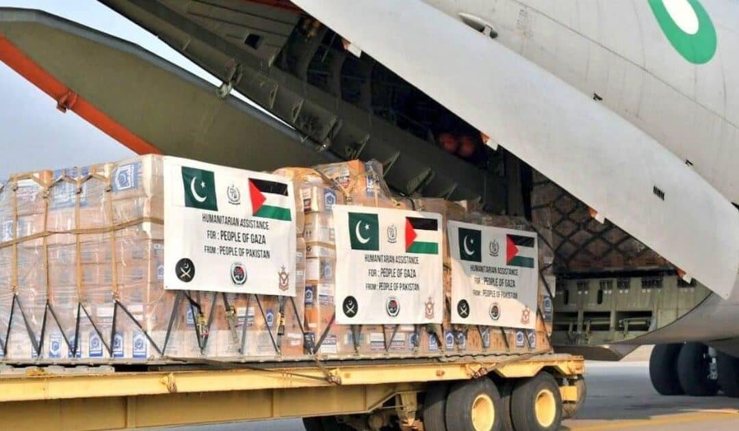 Pakistan Dispatches Another Humanitarian Aid Consignment to Gaza