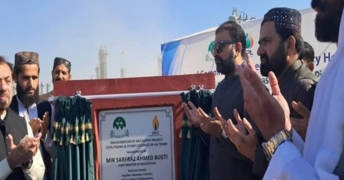 CM Bugti Inaugurates Gas Supply Projects in Sui