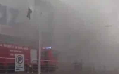 Fire at Zamzama Superstore: Rescue Teams Battle Smoke in Basement