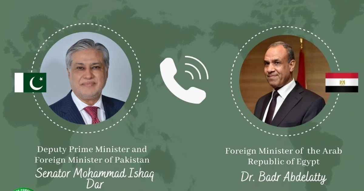DPM Ishaq Dar held a high-level telephonic conversation with the Egyptian FM to discuss Middle East crisis