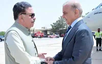 Prime Minister Shehbaz Sharif arrives in Quetta for high-level security and apex committee session