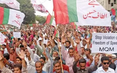 Karachi police arrest 11 for chanting slogans and hoisting flags supporting MQM founder