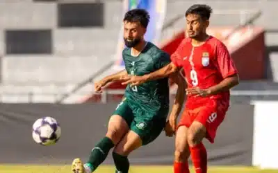 Pakistan’s national football team held to a goalless draw by ten-man Bangladesh